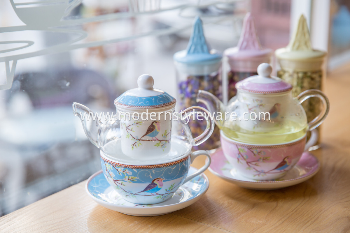 Tea for One Set with 360ML and 200ml Porcelain Ceramic Cup